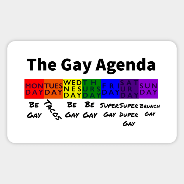 The Gay Agenda Sticker by JasonLloyd
